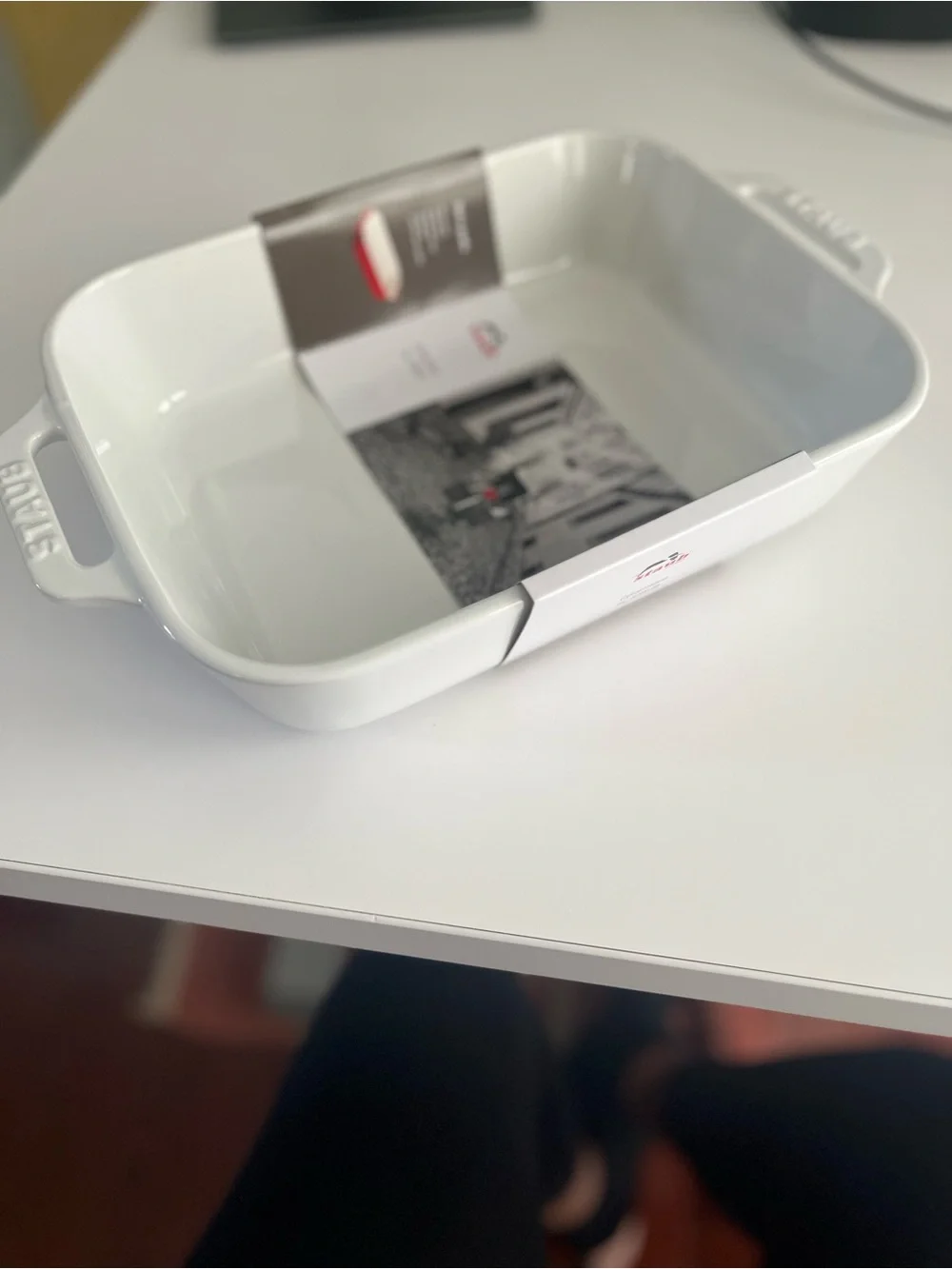 Staub White Rectangular Ceramic Gratin Dish